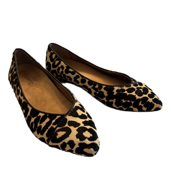 Vionic Caballo Orthotic Leopard Print Calf Hair Ballet Flat Size 8 - Picture 1 of 7